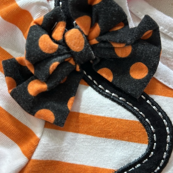 Nannette Kids Halloween Cat/Kitten Dress w Tiered Orange Tulle Skirt 18 Mos. - Picture 6 of 11